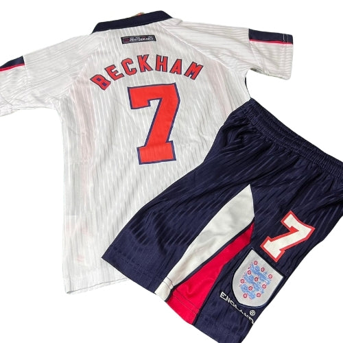 Piłkarski Komplet Strój Dziecięcy Anglia 1998 Home MŚ Retro