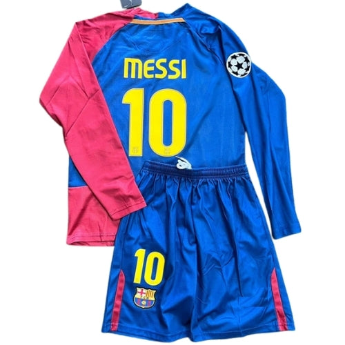 Piłkarski Komplet Dziecięcy FC Barcelona 2008/2009 Home Retro Dł Rękaw