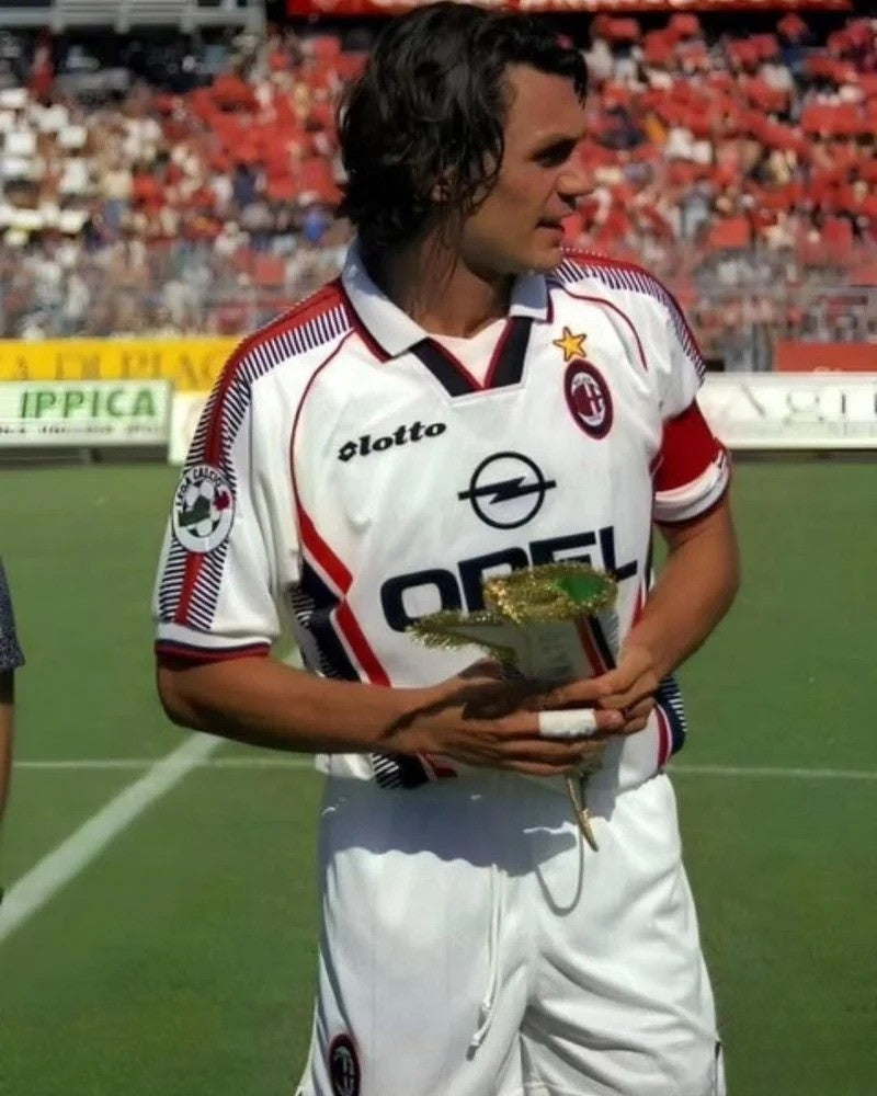 Koszulka Piłkarska AC Milan 1997/1998 White Away Retro