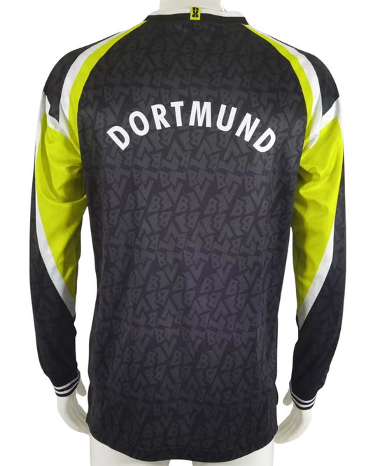 Koszulka Piłkarska Borussia Dortmund 1995/1996 Away Retro Długi Rękaw