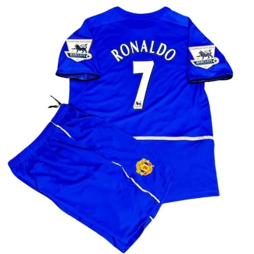 Komplet Piłkarski Dziecięcy Manchester United 2003/2004 Away Retro