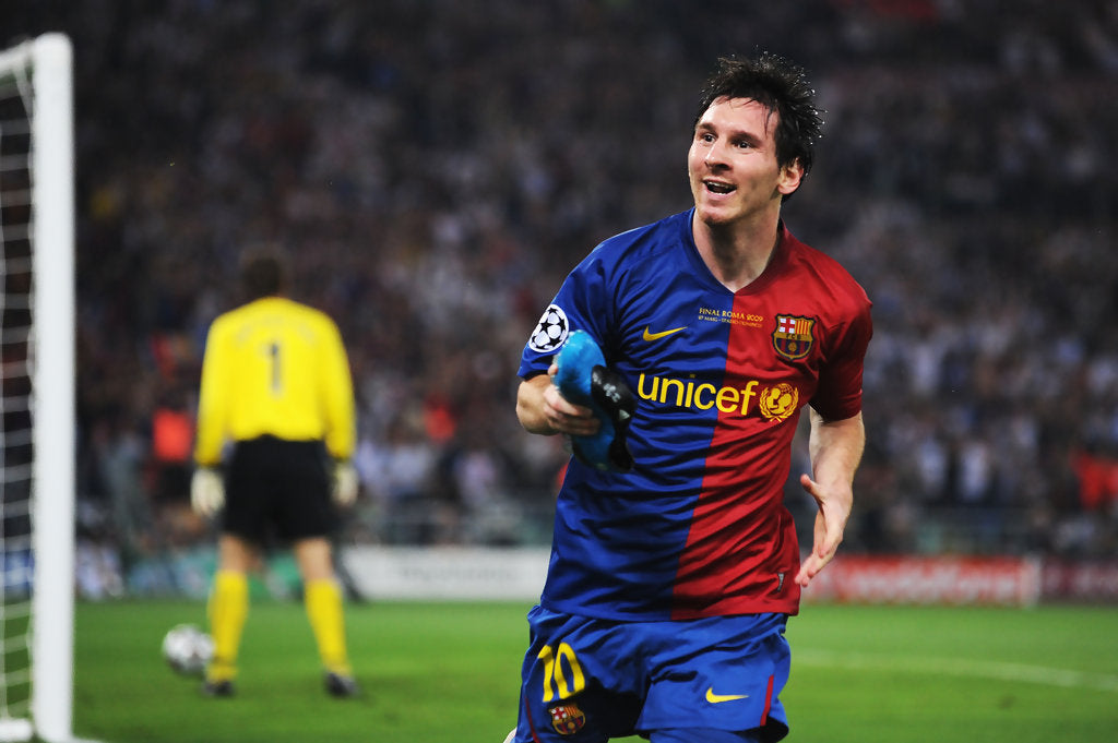 Piłkarski Komplet Dziecięcy FC Barcelona 2008/2009 Home Retro