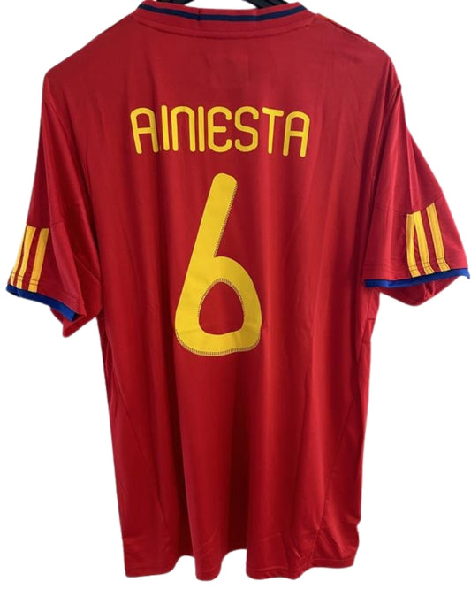 Koszulka Piłkarska Hiszpania MŚ 2010 Home Retro