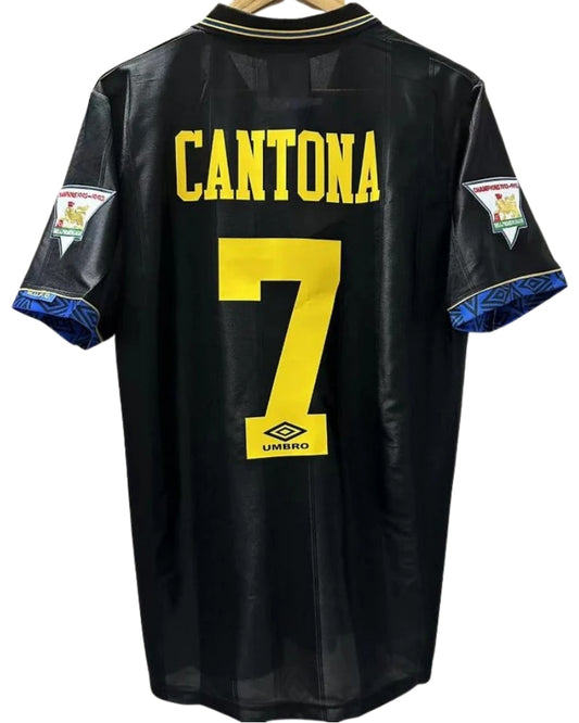 Koszulka Piłkarska Manchester United 1993/1995 Away Blcak Retro