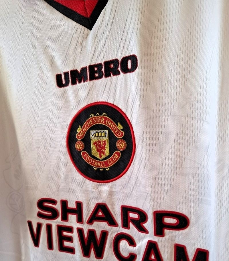 Koszulka Piłkarska Manchester United 1996/1997 Away White Retro