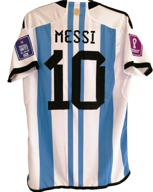 Koszulka Piłkarska piłkarska Argentyna MŚ 2022 Retro