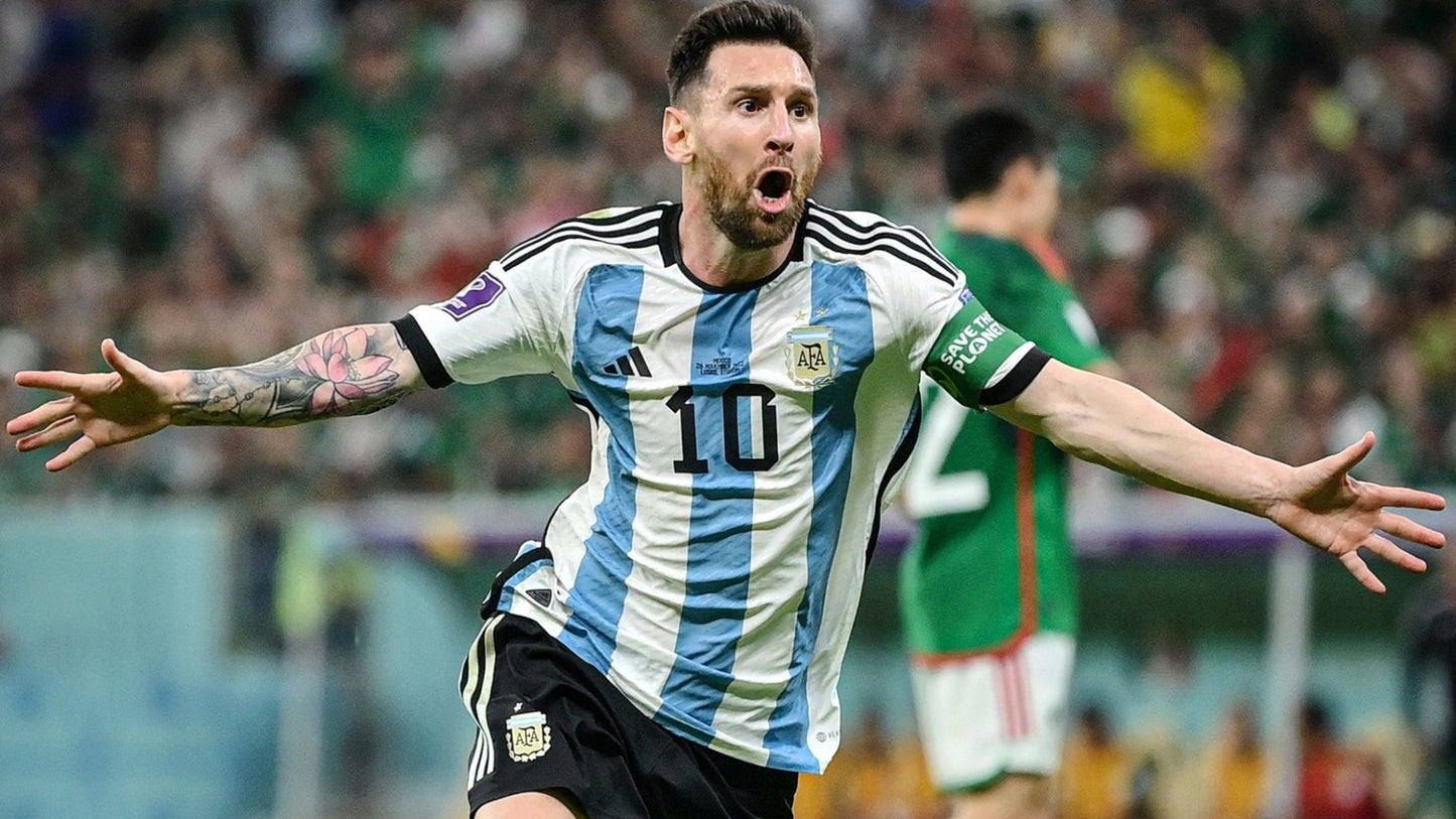 Koszulka Piłkarska Argentyna MŚ Katar 2022 Home Meczowa/Player Retro