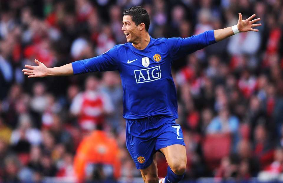 Komplet Piłkarski Dziecięcy Manchester United 2008/2009 Away Retro