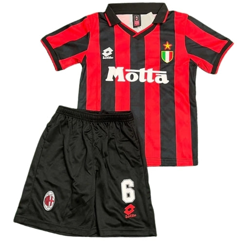 Piłkarski Komplet Strój Dziecięcy AC Milan 1993/1994 Home Retro