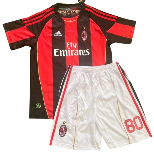 Piłkarski Komplet Strój Dziecięcy AC Milan 2010/2011 Home Retro