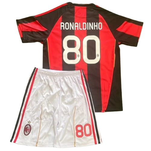 Piłkarski Komplet Strój Dziecięcy AC Milan 2010/2011 Home Retro