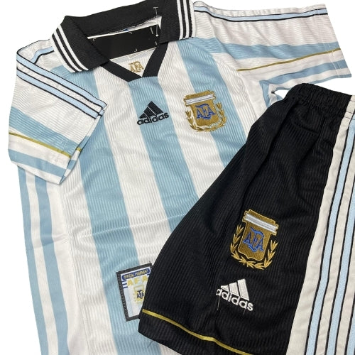 Piłkarski Komplet Strój Dziecięcy Argentyna 1998 Home MŚ Retro