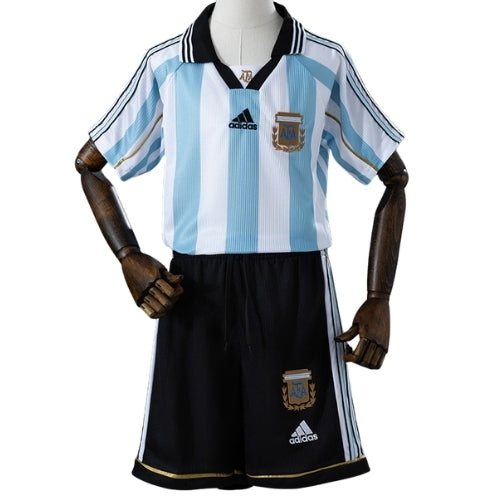 Piłkarski Komplet Strój Dziecięcy Argentyna 1998 Home MŚ Retro