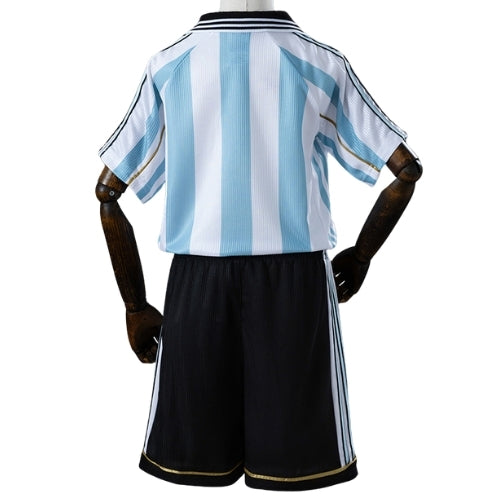 Piłkarski Komplet Strój Dziecięcy Argentyna 1998 Home MŚ Retro