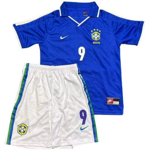 Piłkarski Komplet Strój Dziecięcy Brazylia 1997 Away Retro