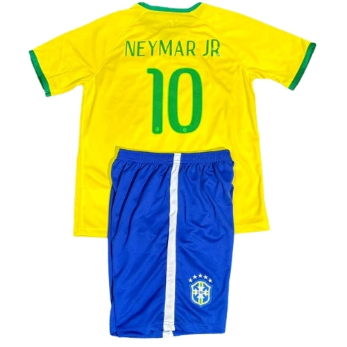 Piłkarski Komplet Strój Dziecięcy Brazylia 2010 Home Retro