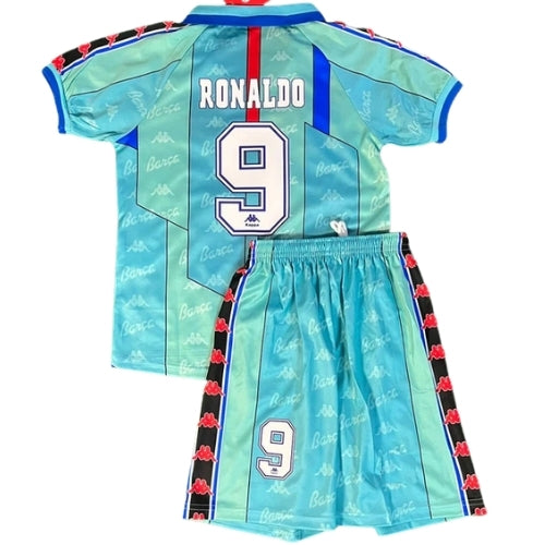 Piłkarski Komplet Strój Dziecięcy FC Barcelona 1996/1997 Away Retro