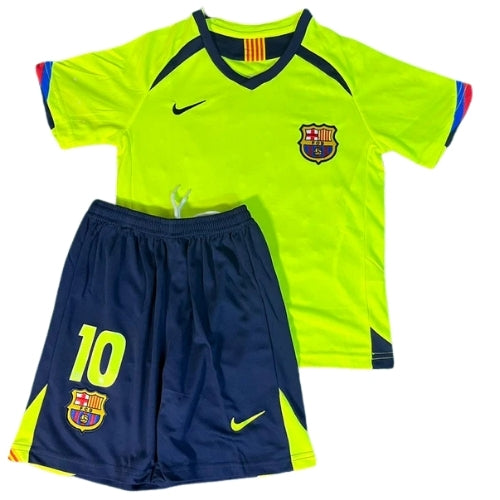 Piłkarski Komplet Strój Dziecięcy FC Barcelona 2005/2006 Away Retro