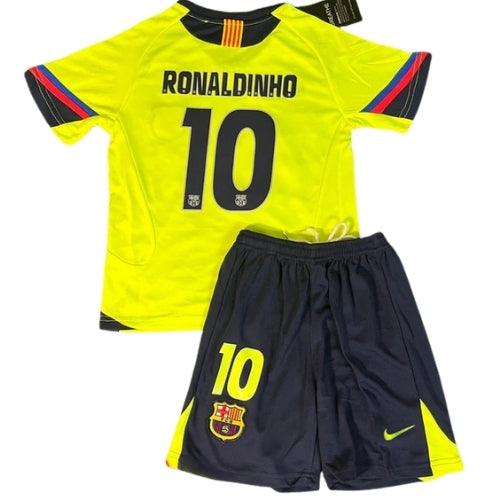 Piłkarski Komplet Strój Dziecięcy FC Barcelona 2005/2006 Away Retro