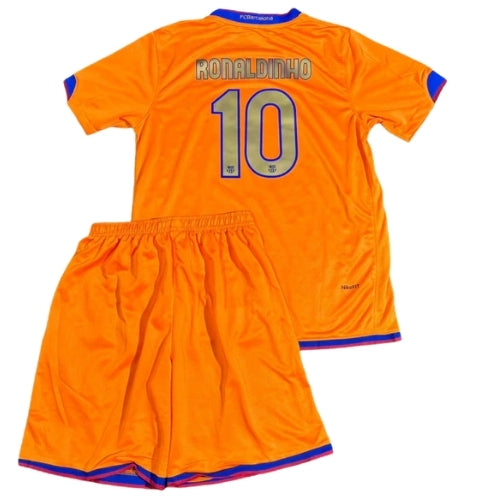Piłkarski Komplet Strój Dziecięcy FC Barcelona 2007/2008 Away Retro