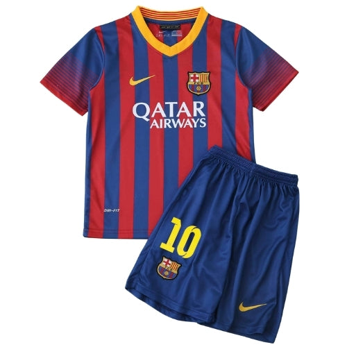 Piłkarski Komplet Strój Dziecięcy FC Barcelona 2013/2014 Home Retro