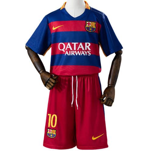 Piłkarski Komplet Strój Dziecięcy FC Barcelona 2015/2016 Home Retro