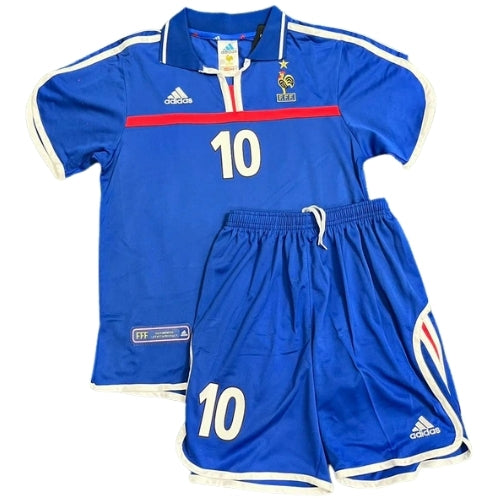 Piłkarski Komplet Strój Dziecięcy Francja 2000 Home Retro