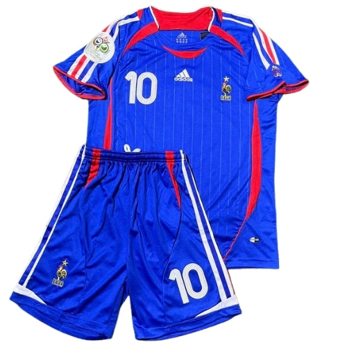 Piłkarski Komplet Strój Dziecięcy Francja 2006 Home Retro