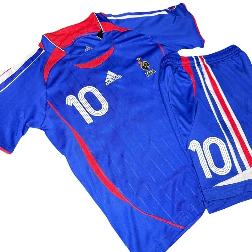 Piłkarski Komplet Strój Dziecięcy Francja 2006 Home Retro