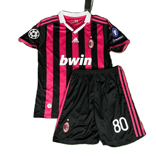 Piłkarski Komplet Dziecięcy AC Milan 2008/2009 Home Retro