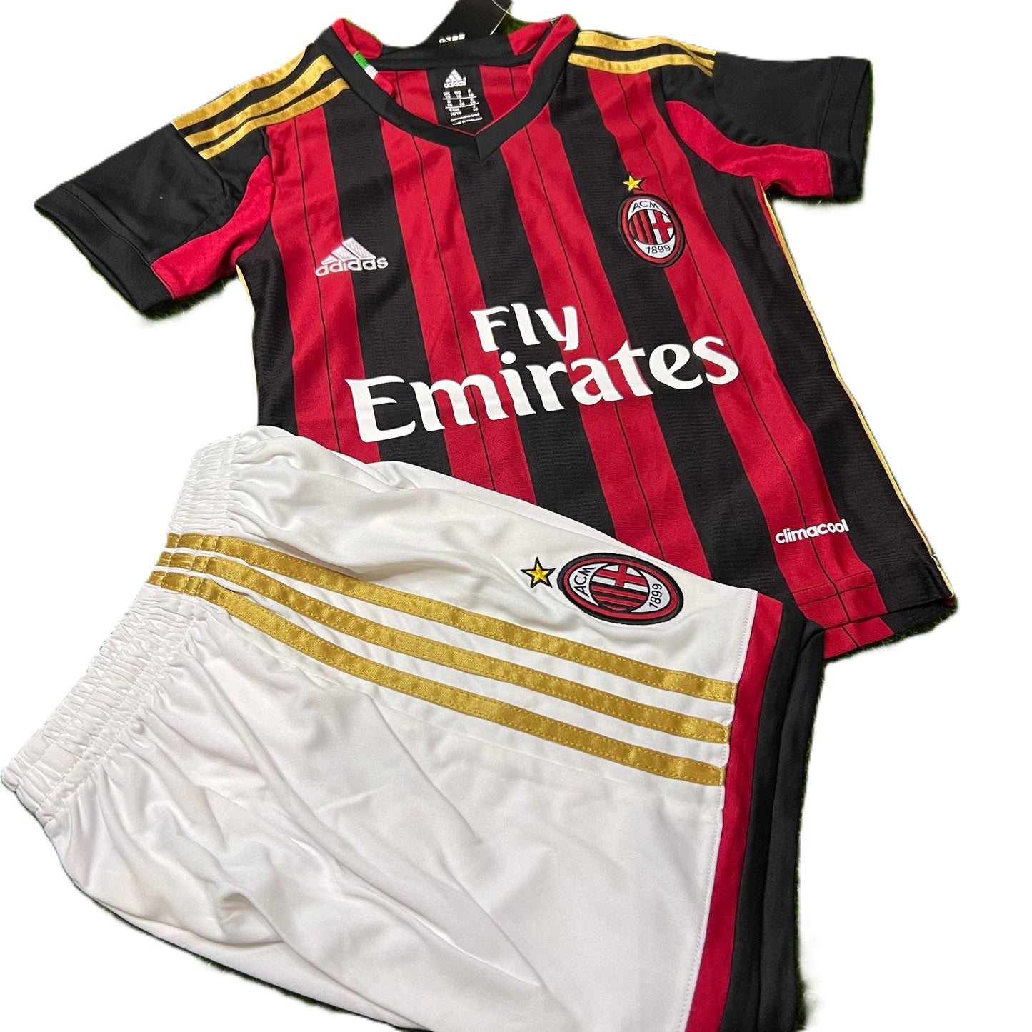 Piłkarski Komplet Strój Dziecięcy AC Milan 2013/2014 Home Retro