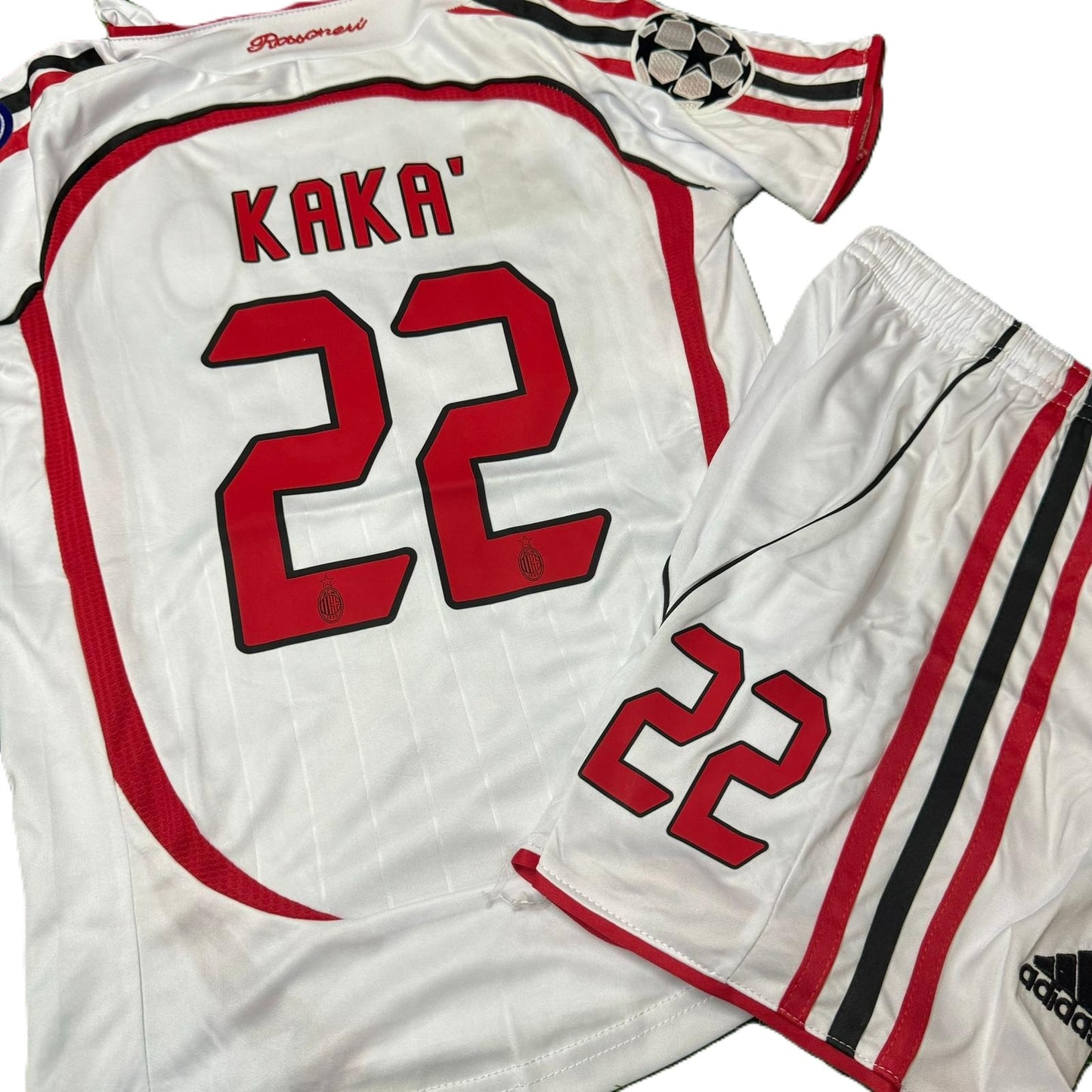 Piłkarski Komplet Strój Dziecięcy AC Milan 2006/2007 Away UCL Final Retro