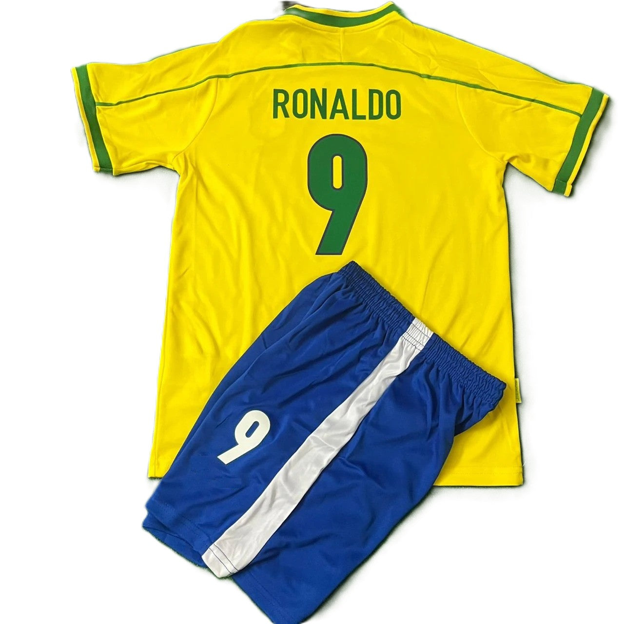 Piłkarski Komplet Strój Dziecięcy Brazylia 1998 Home MŚ Retro