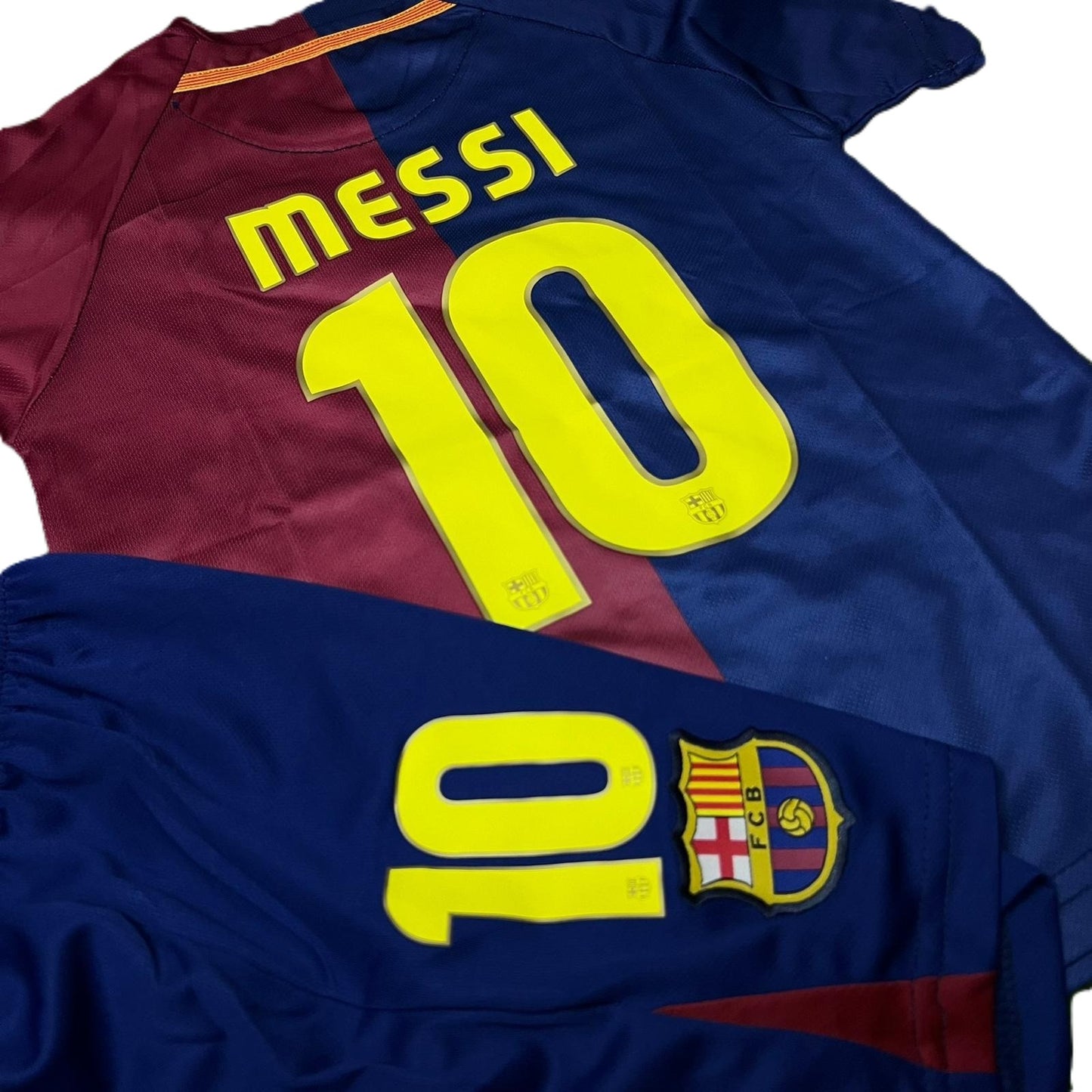 Piłkarski Komplet Dziecięcy FC Barcelona 2008/2009 Home Retro