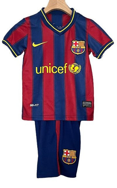 Piłkarski Komplet Strój Dziecięcy FC Barcelona 2009/2010 Home Retro