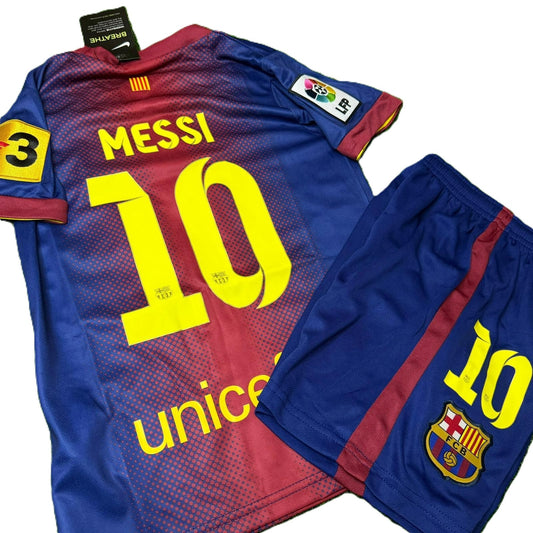 Piłkarski Komplet Strój Dziecięcy FC Barcelona 2012/2013 Home Retro