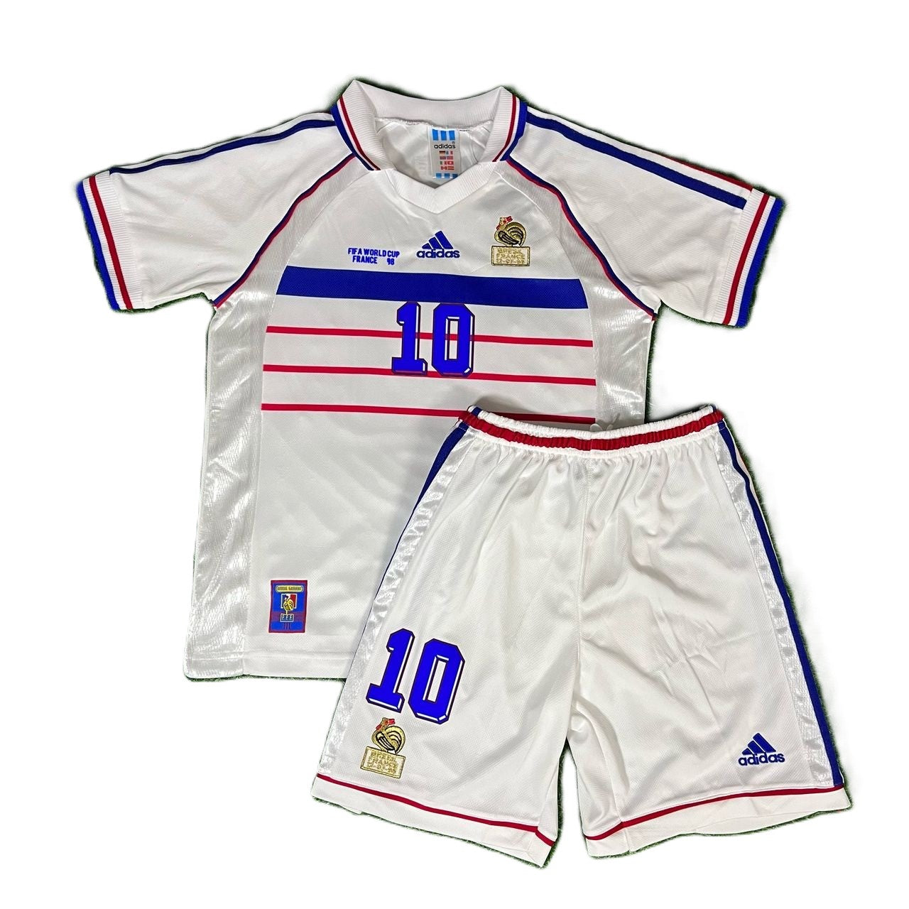 Piłkarski Komplet Strój Dziecięcy Francja 1998 Away MŚ Retro