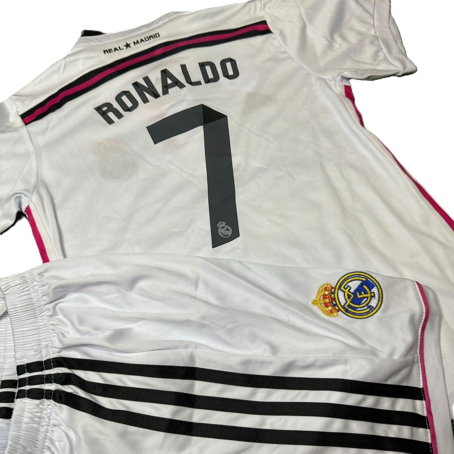 Piłkarski Komplet Strój Dziecięcy Real Madryt 2014/2015 Home Retro
