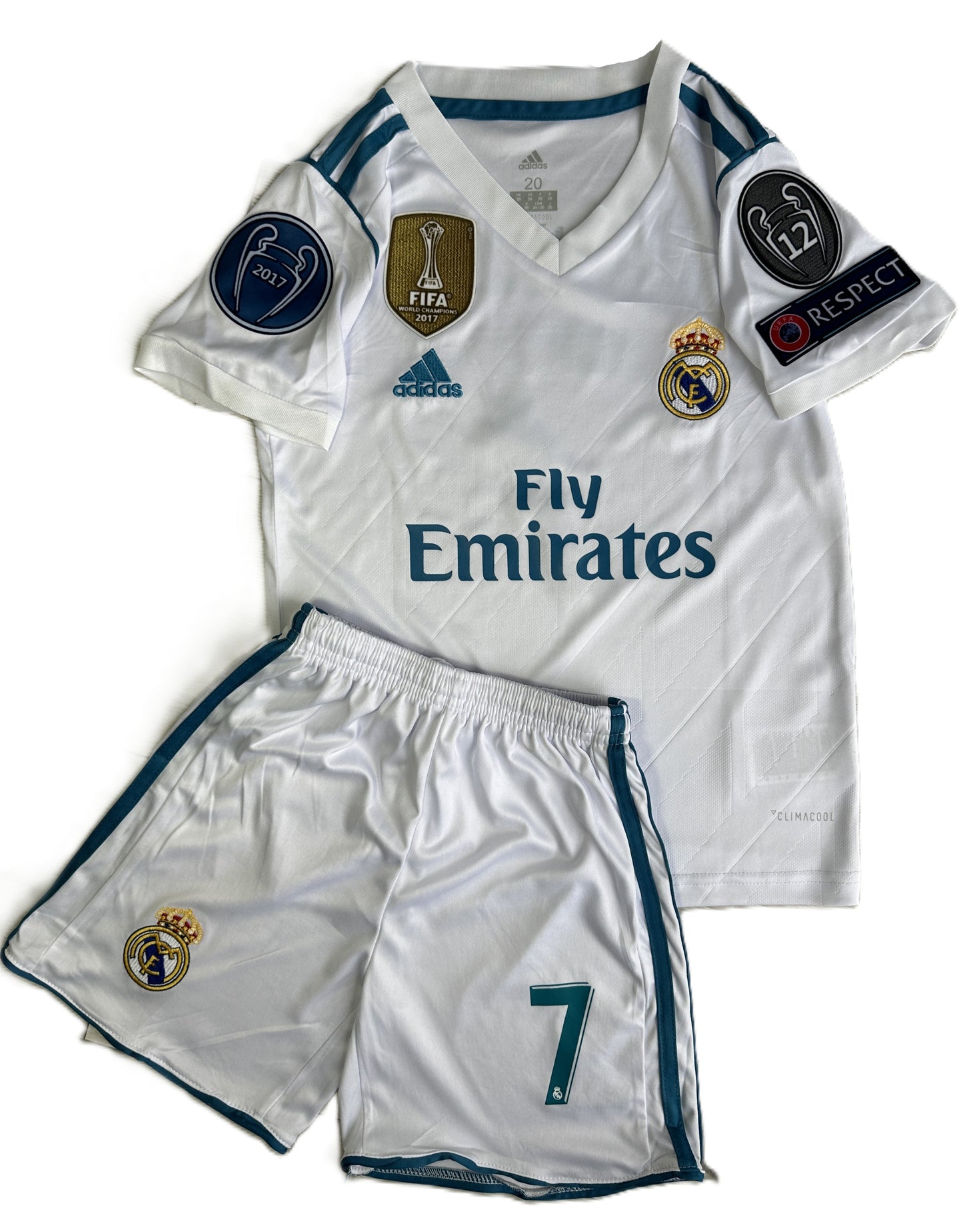Komplet Piłkarski Dziecięcy Real Madryt 2017/2018 Home Retro