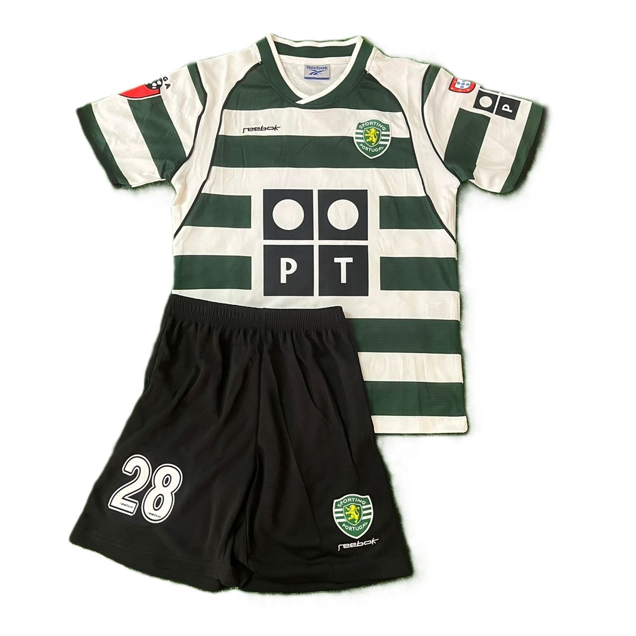 Komplet Dziecięcy Sporting Lizbona 2001/2002 Home Retro