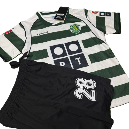 Komplet Dziecięcy Sporting Lizbona 2001/2002 Home Retro