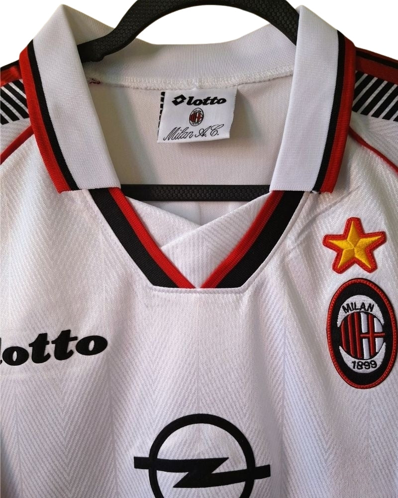 Koszulka Piłkarska AC Milan 1997/1998 White Away Retro
