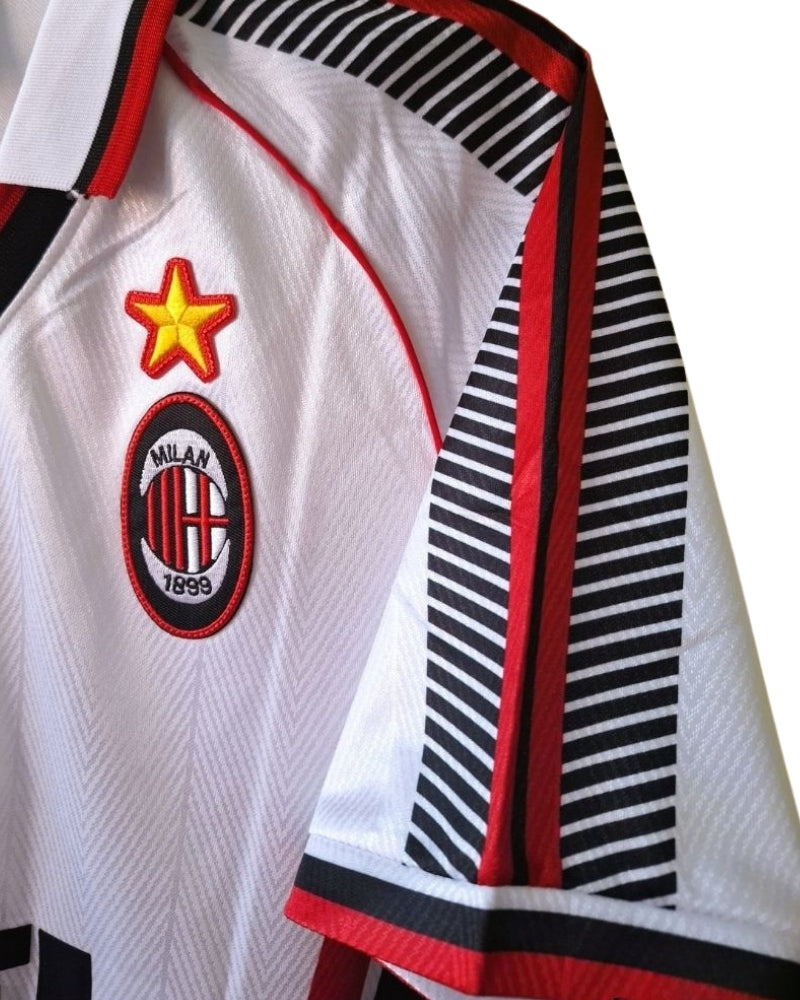 Koszulka Piłkarska AC Milan 1997/1998 White Away Retro