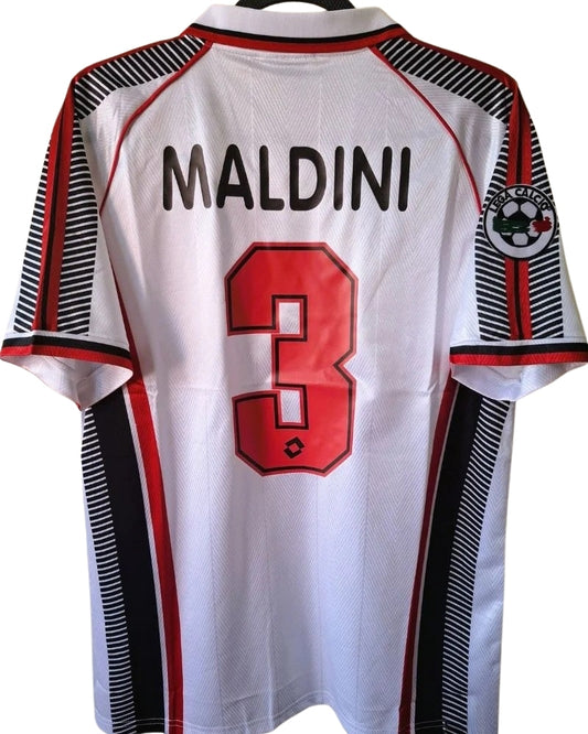 Koszulka Piłkarska AC Milan 1997/1998 White Away Retro