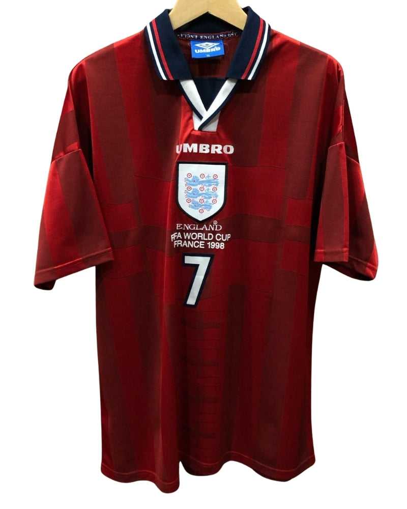 Koszulka Piłkarska Anglia MŚ 1998 Away Retro