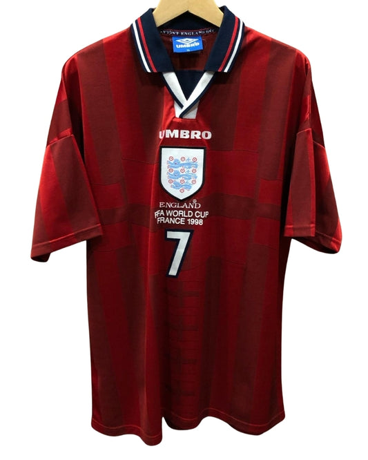 Koszulka Piłkarska Anglia MŚ 1998 Away Retro