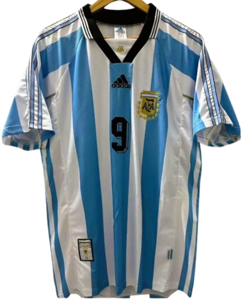 Koszulka Piłkarska Argentyna MŚ 1998 Home Retro