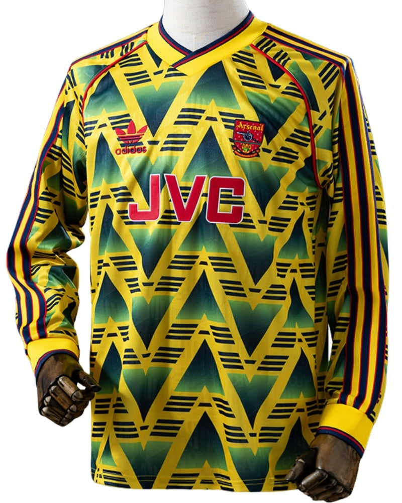 Koszulka Piłkarska Arsenal Londyn 1991/1992 Away Retro Dł Rękaw