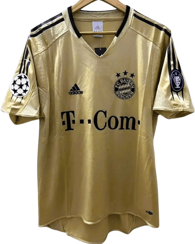 Koszulka Piłkarska Bayern Monachium 2004/2005 Away Gold Retro