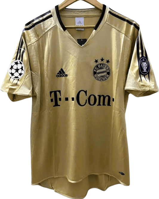 Koszulka Piłkarska Bayern Monachium 2004/2005 Away Gold Retro